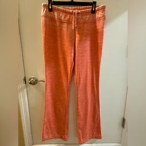 GreenTea Coral-Peach Pull-On Knit Lounge Pants / Small